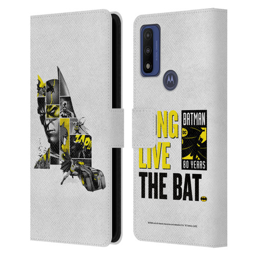 Batman DC Comics 80th Anniversary Collage Leather Book Wallet Case Cover For Motorola G Pure