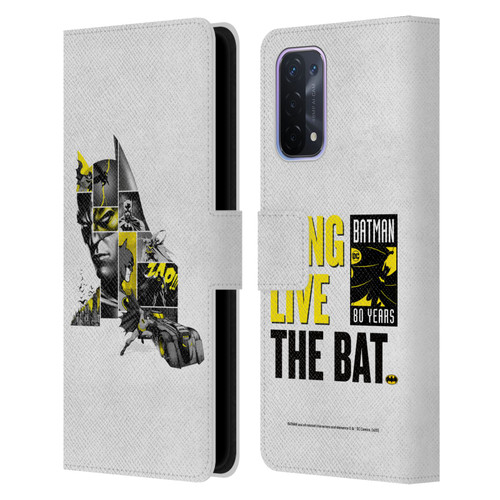 Batman DC Comics 80th Anniversary Collage Leather Book Wallet Case Cover For OPPO A54 5G