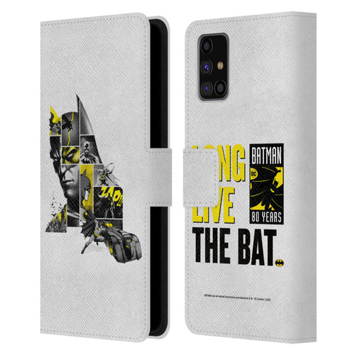Batman DC Comics 80th Anniversary Collage Leather Book Wallet Case Cover For Samsung Galaxy M31s (2020)