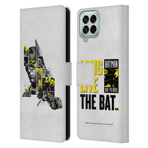 Batman DC Comics 80th Anniversary Collage Leather Book Wallet Case Cover For Samsung Galaxy M53 (2022)