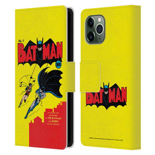 Batman DC Comics Famous Comic Book Covers Number 1 Leather Book Wallet Case Cover For Apple iPhone 11 Pro