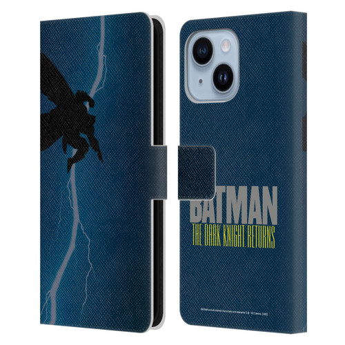 Batman DC Comics Famous Comic Book Covers The Dark Knight Returns Leather Book Wallet Case Cover For Apple iPhone 14 Plus
