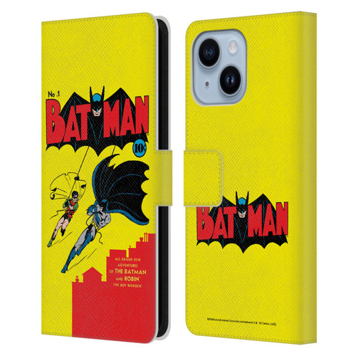 Batman DC Comics Famous Comic Book Covers Number 1 Leather Book Wallet Case Cover For Apple iPhone 14 Plus