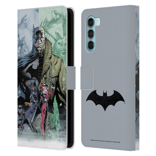 Batman DC Comics Famous Comic Book Covers Hush Leather Book Wallet Case Cover For Motorola Edge S30 / Moto G200 5G