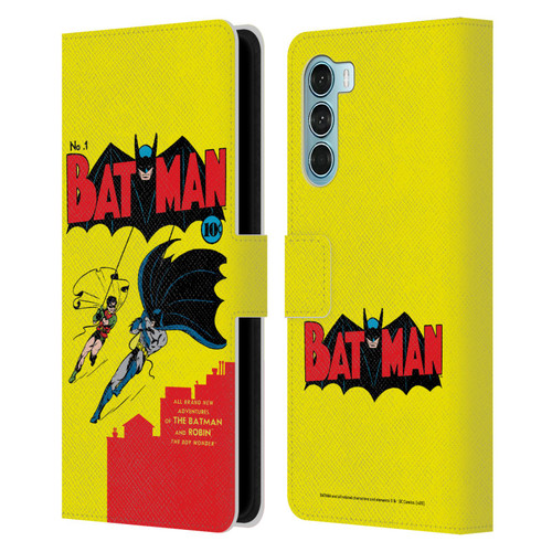 Batman DC Comics Famous Comic Book Covers Number 1 Leather Book Wallet Case Cover For Motorola Edge S30 / Moto G200 5G