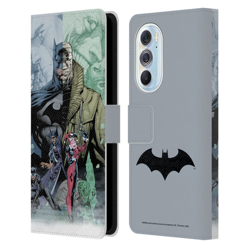 Batman DC Comics Famous Comic Book Covers Hush Leather Book Wallet Case Cover For Motorola Edge X30