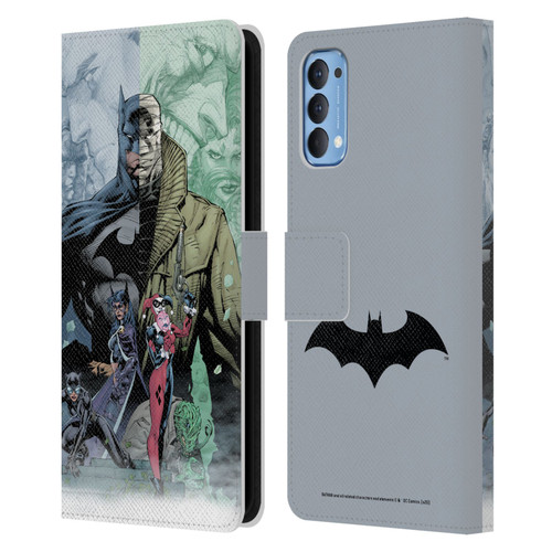 Batman DC Comics Famous Comic Book Covers Hush Leather Book Wallet Case Cover For OPPO Reno 4 5G