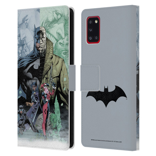 Batman DC Comics Famous Comic Book Covers Hush Leather Book Wallet Case Cover For Samsung Galaxy A31 (2020)