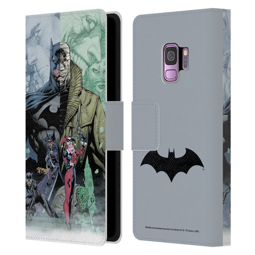 Batman DC Comics Famous Comic Book Covers Hush Leather Book Wallet Case Cover For Samsung Galaxy S9