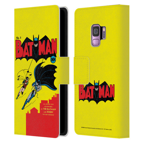 Batman DC Comics Famous Comic Book Covers Number 1 Leather Book Wallet Case Cover For Samsung Galaxy S9
