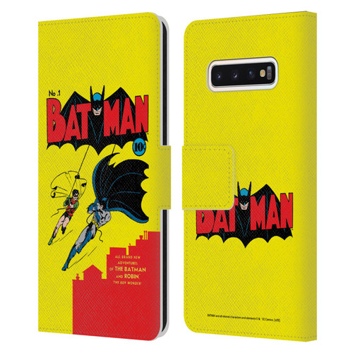 Batman DC Comics Famous Comic Book Covers Number 1 Leather Book Wallet Case Cover For Samsung Galaxy S10