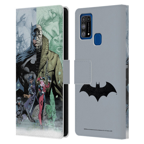 Batman DC Comics Famous Comic Book Covers Hush Leather Book Wallet Case Cover For Samsung Galaxy M31 (2020)