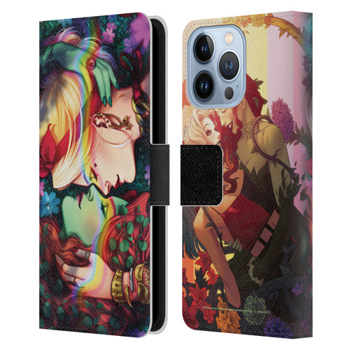 Batman DC Comics Gotham City Sirens Poison Ivy & Harley Quinn Leather Book Wallet Case Cover For Apple iPhone 13 Pro