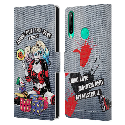 Batman DC Comics Harley Quinn Graphics Toys Leather Book Wallet Case Cover For Huawei P40 lite E