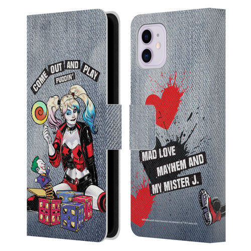 Batman DC Comics Harley Quinn Graphics Toys Leather Book Wallet Case Cover For Apple iPhone 11