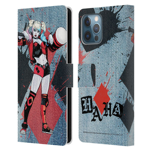 Batman DC Comics Harley Quinn Graphics Mallet Leather Book Wallet Case Cover For Apple iPhone 12 Pro Max