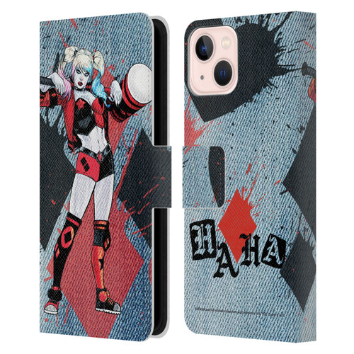 Batman DC Comics Harley Quinn Graphics Mallet Leather Book Wallet Case Cover For Apple iPhone 13