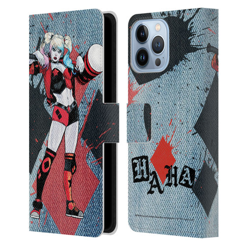 Batman DC Comics Harley Quinn Graphics Mallet Leather Book Wallet Case Cover For Apple iPhone 13 Pro Max
