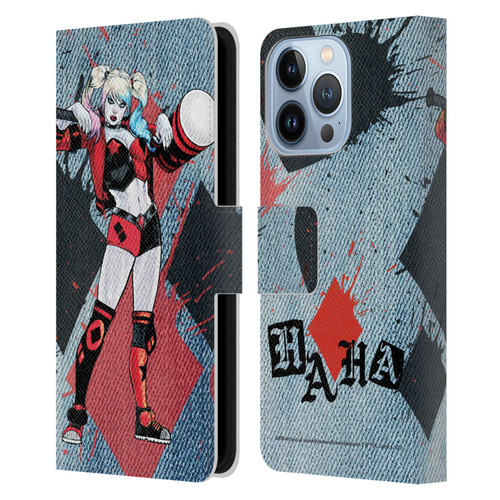 Batman DC Comics Harley Quinn Graphics Mallet Leather Book Wallet Case Cover For Apple iPhone 13 Pro