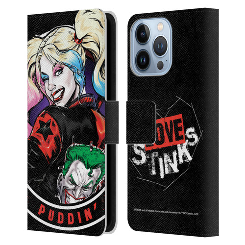 Batman DC Comics Harley Quinn Graphics Puddin Leather Book Wallet Case Cover For Apple iPhone 13 Pro