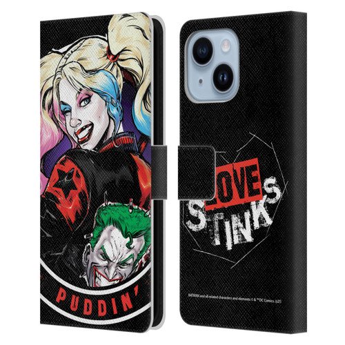 Batman DC Comics Harley Quinn Graphics Puddin Leather Book Wallet Case Cover For Apple iPhone 14 Plus