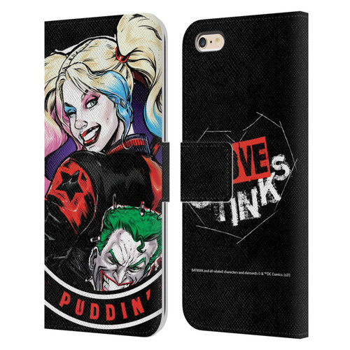 Batman DC Comics Harley Quinn Graphics Puddin Leather Book Wallet Case Cover For Apple iPhone 6 Plus / iPhone 6s Plus