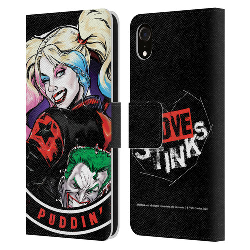 Batman DC Comics Harley Quinn Graphics Puddin Leather Book Wallet Case Cover For Apple iPhone XR