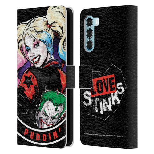 Batman DC Comics Harley Quinn Graphics Puddin Leather Book Wallet Case Cover For Motorola Edge S30 / Moto G200 5G