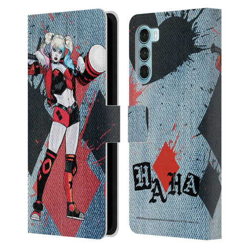 Batman DC Comics Harley Quinn Graphics Mallet Leather Book Wallet Case Cover For Motorola Edge S30 / Moto G200 5G