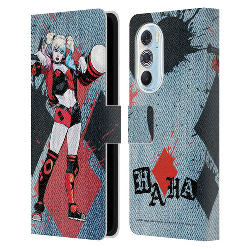 Batman DC Comics Harley Quinn Graphics Mallet Leather Book Wallet Case Cover For Motorola Edge X30