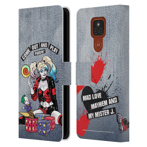 Batman DC Comics Harley Quinn Graphics Toys Leather Book Wallet Case Cover For Motorola Moto E7 Plus