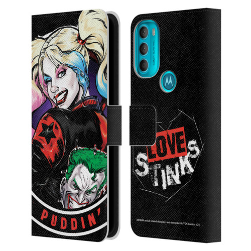 Batman DC Comics Harley Quinn Graphics Puddin Leather Book Wallet Case Cover For Motorola Moto G71 5G