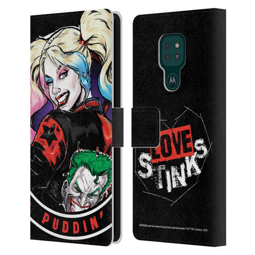 Batman DC Comics Harley Quinn Graphics Puddin Leather Book Wallet Case Cover For Motorola Moto G9 Play