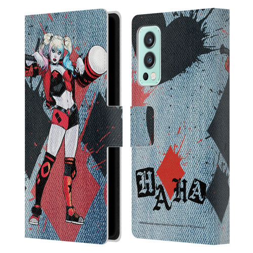 Batman DC Comics Harley Quinn Graphics Mallet Leather Book Wallet Case Cover For OnePlus Nord 2 5G