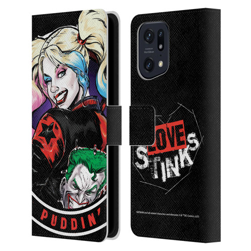 Batman DC Comics Harley Quinn Graphics Puddin Leather Book Wallet Case Cover For OPPO Find X5