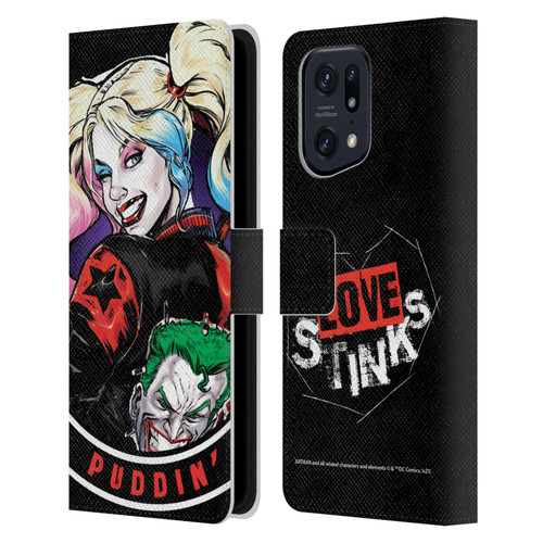Batman DC Comics Harley Quinn Graphics Puddin Leather Book Wallet Case Cover For OPPO Find X5 Pro