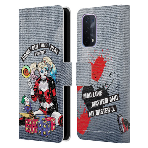 Batman DC Comics Harley Quinn Graphics Toys Leather Book Wallet Case Cover For OPPO A54 5G