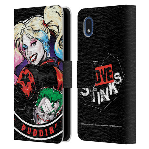 Batman DC Comics Harley Quinn Graphics Puddin Leather Book Wallet Case Cover For Samsung Galaxy A01 Core (2020)