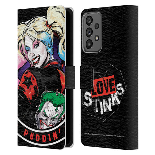 Batman DC Comics Harley Quinn Graphics Puddin Leather Book Wallet Case Cover For Samsung Galaxy A73 5G (2022)