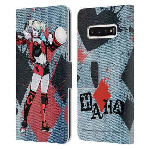 Batman DC Comics Harley Quinn Graphics Mallet Leather Book Wallet Case Cover For Samsung Galaxy S10