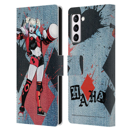 Batman DC Comics Harley Quinn Graphics Mallet Leather Book Wallet Case Cover For Samsung Galaxy S21+ 5G