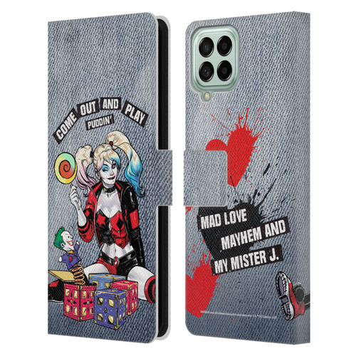 Batman DC Comics Harley Quinn Graphics Toys Leather Book Wallet Case Cover For Samsung Galaxy M33 (2022)