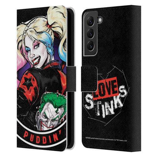 Batman DC Comics Harley Quinn Graphics Puddin Leather Book Wallet Case Cover For Samsung Galaxy S22+ 5G