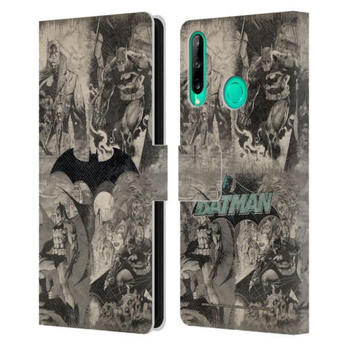Batman DC Comics Hush Logo Collage Distressed Leather Book Wallet Case Cover For Huawei P40 lite E
