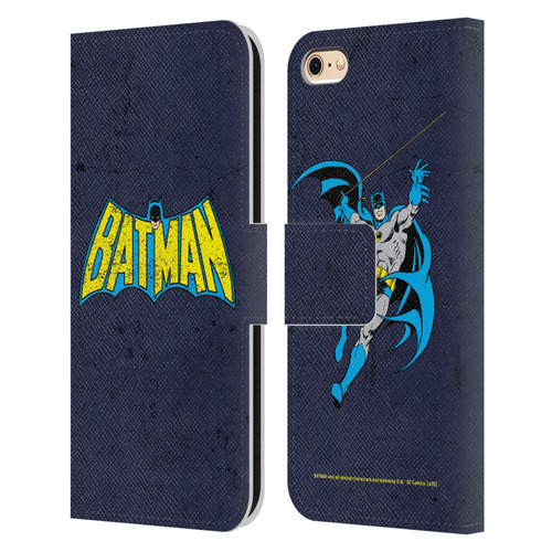 Batman DC Comics Logos Classic Distressed Leather Book Wallet Case Cover For Apple iPhone 6 / iPhone 6s