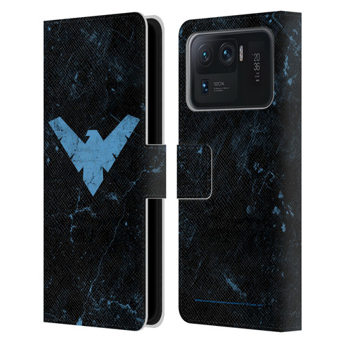 Batman DC Comics Nightwing Logo Grunge Leather Book Wallet Case Cover For Xiaomi Mi 11 Ultra