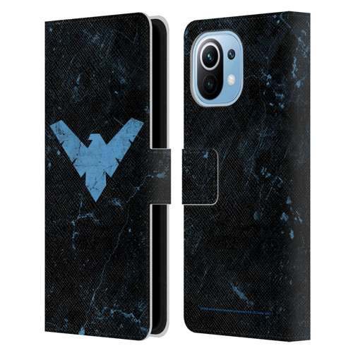 Batman DC Comics Nightwing Logo Grunge Leather Book Wallet Case Cover For Xiaomi Mi 11