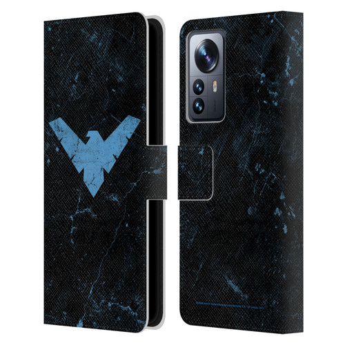 Batman DC Comics Nightwing Logo Grunge Leather Book Wallet Case Cover For Xiaomi 12 Pro