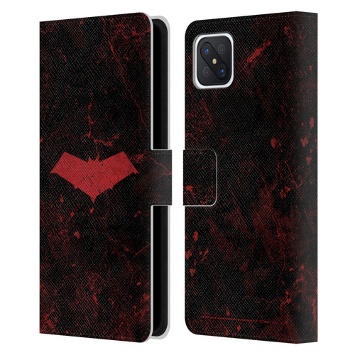 Batman DC Comics Red Hood Logo Grunge Leather Book Wallet Case Cover For OPPO Reno4 Z 5G