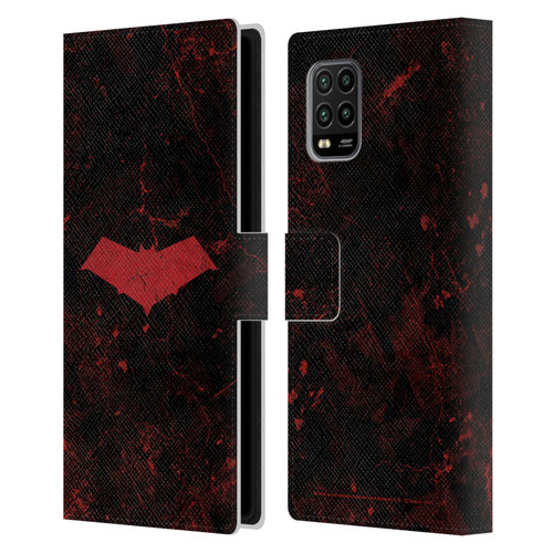 Batman DC Comics Red Hood Logo Grunge Leather Book Wallet Case Cover For Xiaomi Mi 10 Lite 5G